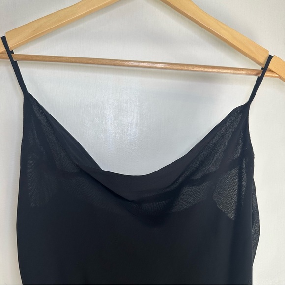 Lily Y2K Asymmetrical Whimsygoth Cowl Neck Dress. Color: Black. Size: Large. - Picture 3 of 9